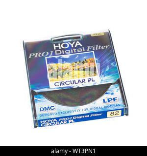 Hoya HD zirkularer Polarisationsfilter Stockfoto