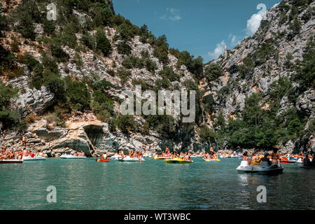 Der See von Sainte-Croix du Verdon - Frankreich Stockfoto