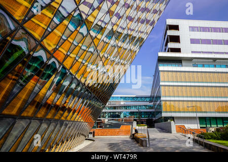 Aula Medica, Karolinska Institut in Solna, Stockholm, Schweden. Stockfoto