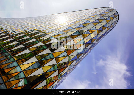 Aula Medica, Karolinska Institut in Solna, Stockholm, Schweden. Stockfoto