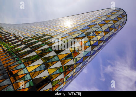 Aula Medica, Karolinska Institut in Solna, Stockholm, Schweden. Stockfoto