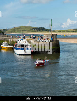 Padstow Harbour Pier und Eingang. Cornwall, England, Großbritannien Stockfoto