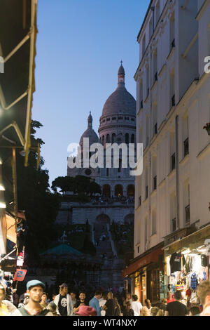 Montmartre in der Nacht Stockfoto