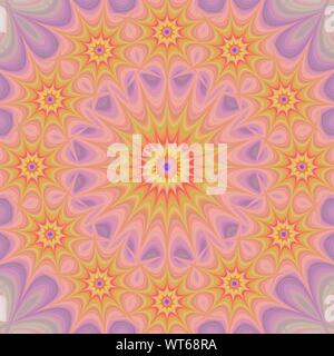 Farbenfrohe abstrakte star Mandala fractal Design Hintergrund Stock Vektor