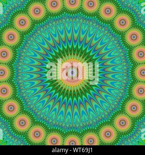 Farbenfrohe abstrakte orientalische Mandalas Fractal-hintergrund design Stock Vektor