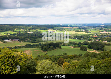 Blick von der Wilhelmina Turm auf dem höchsten Punkt der Niederlande in Vaals, drei-punkt Deutschland, Niederlande, Belgien. Blick vom Wilhelm Stockfoto