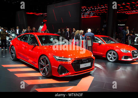 Frankfurt, Deutschland. 10 Sep, 2019. Audi RS7, Internationale Automobilausstellung IAA 2019 in Frankfurt, am 10.09.2019. | Verwendung der weltweiten Kredit: dpa/Alamy leben Nachrichten Stockfoto