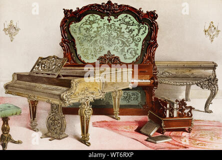 Sir Matthew Digby Wyatt (1820-1877) - pianofortes - von der industriellen Kunst des neunzehnten Jahrhunderts (1851-1853) Stockfoto