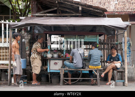 Indonesische Foodstall, Jl. Malioboro Yogyakarta Stockfoto