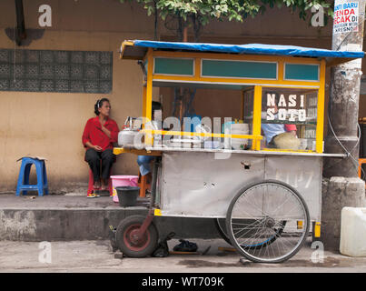 Indonesische Foodstall, Jl. Malioboro Yogyakarta Stockfoto