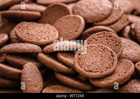 Nahaufnahme von Honig cookies", Broas de Mel', traditionelle Dessert auf der Insel Madeira, Portugal Stockfoto