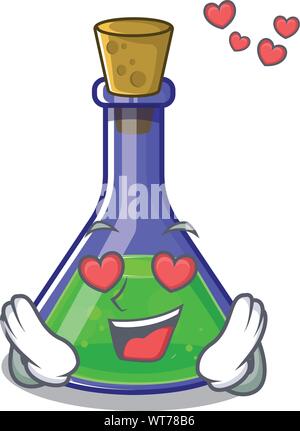 In liebe Zaubertrank Cartoon Character Vector Illustration geformt Stock Vektor