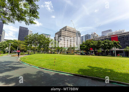 Bonifacio Global City, Taguig City Metro Manila, Philippinen, Dienstag, 20 August, 2019. SM Aura Premier Shopping Mall und BGC Business District. Stockfoto