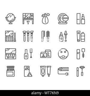 Kosmetik Icon Set. Vector Illustration Stock Vektor