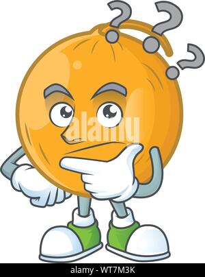 Denken reif casaba Melone in Charakter Maskottchen Vector Illustration Stock Vektor