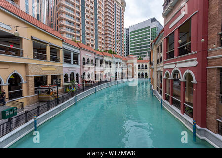 Venedig Canal Grande, Bonifacio Global City, Taguig, Manila, Philippinen. 22. August 2019. Stockfoto