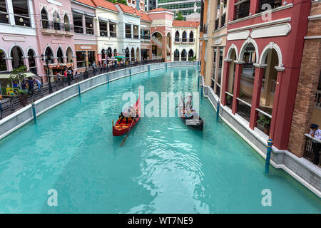 Venedig Canal Grande, Bonifacio Global City, Taguig, Manila, Philippinen. 22. August 2019. Stockfoto