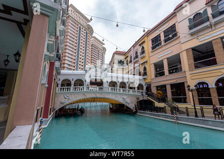 Venedig Canal Grande, Bonifacio Global City, Taguig, Manila, Philippinen. 22. August 2019. Stockfoto