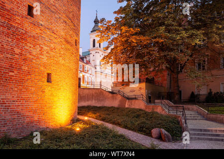 Dawn im Barbican in Warschau, Polen. Stockfoto