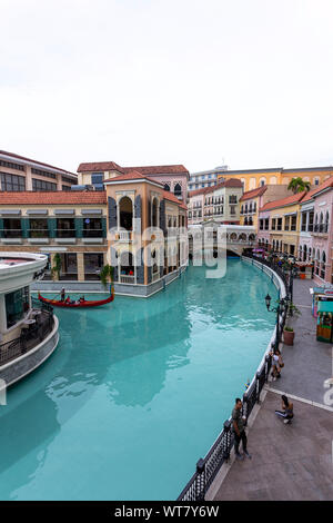 Venedig Canal Grande, Bonifacio Global City, Taguig, Manila, Philippinen. 22. August 2019. Stockfoto