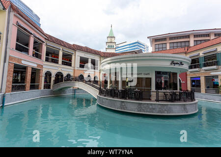 Venedig Canal Grande, Bonifacio Global City, Taguig, Manila, Philippinen. 22. August 2019. Stockfoto