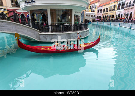 Venedig Canal Grande, Bonifacio Global City, Taguig, Manila, Philippinen. 22. August 2019. Stockfoto