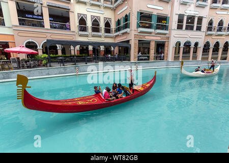 Venedig Canal Grande, Bonifacio Global City, Taguig, Manila, Philippinen. 22. August 2019. Stockfoto