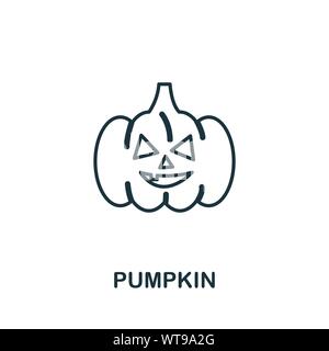 Kürbis Umrisse Symbol. Thin Line Style von Halloween icons Collection. Pixel Perfect einfaches Element Kürbis Symbol für Web Design, Anwendungen, Software, drucken Stock Vektor