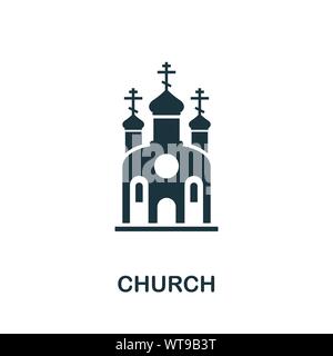 Kirche vektor Symbol. Kreative Zeichen vom Gebäude icons Collection. Gefüllte flache Kirche Symbol für Computer und mobile Stock Vektor