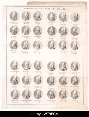 Mitglieder des Hauses der Montage von New York im Jahr 1798 Stockfoto