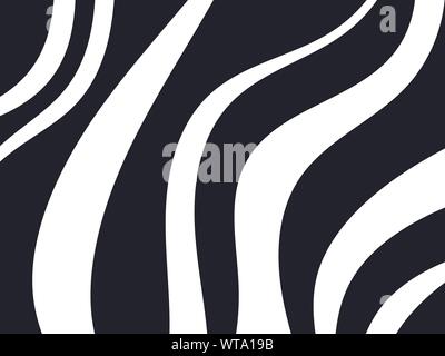 Zebramuster. Schwarze Streifen auf weißem Hintergrund. Die Haut des Tieres. Vector Illustration Stock Vektor