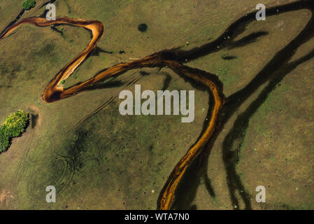 Luftaufnahme des riverÂ Ebbe Im brasilianischen Pantanal Feuchtgebiet Stockfoto