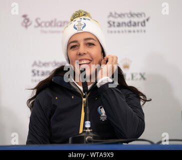 Auchterarder, Schottland, Großbritannien. 11. September 2019. Pressekonferenzen aus Team Spieler in Gleneagles. Abgebildet; Team Europe Georgia Hall. Iain Masterton/Alamy leben Nachrichten Stockfoto