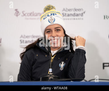 Auchterarder, Schottland, Großbritannien. 11. September 2019. Pressekonferenzen aus Team Spieler in Gleneagles. Abgebildet; Team Europe Georgia Hall. Iain Masterton/Alamy leben Nachrichten Stockfoto