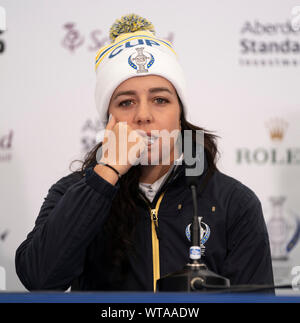 Auchterarder, Schottland, Großbritannien. 11. September 2019. Pressekonferenzen aus Team Spieler in Gleneagles. Abgebildet; Team Europe Georgia Hall. Iain Masterton/Alamy leben Nachrichten Stockfoto