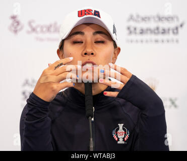 Auchterarder, Schottland, Großbritannien. 11. September 2019. Pressekonferenzen aus Team Spieler in Gleneagles. Abgebildet; Danielle Kang vom Team USA. Iain Masterton/Alamy leben Nachrichten Stockfoto