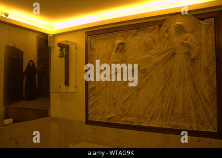 Die heilige Faustina und der Göttlichen Barmherzigkeit in Krakau Stockfoto