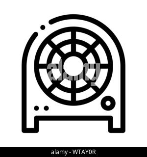 Elektronische Heizlüfter Heizung Ausstattung Vektor Stock Vektor