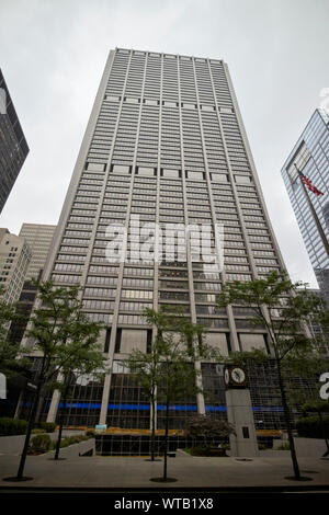 Chase Tower Plaza oder Exelon Plaza mit ersten Nationalen clock Chicago Illinois USA Stockfoto