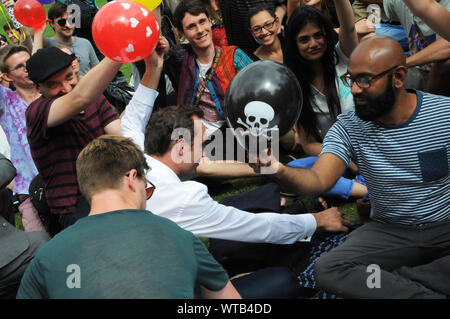 Protest gegen die Kriminalisierung von legalen Highs. Stockfoto