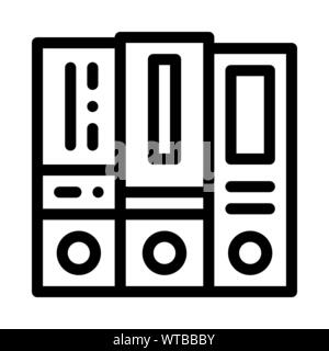 Finanzbuchhaltung Ordner Berichte, Vektor Icon Stock Vektor