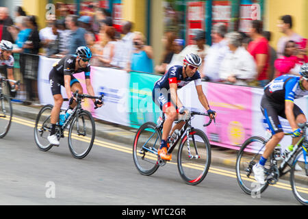 Tour de France Race 2014, Etappe 3, 197. Jerome Pineau IAM (Frankreich), plaistow, stratford, london, Großbritannien Stockfoto
