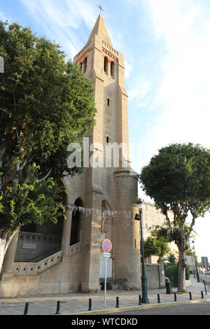 Schöne Kirche Notre Dame de Lourdes in Bastia im Norden von Korsika, Frankreich. Stockfoto