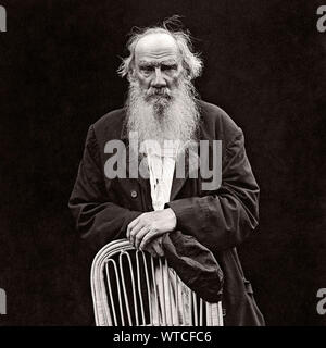 Graf Leo Tolstoi (1828 - 1910) war ein russischer Schriftsteller, der als einer der grössten Autoren aller Zeiten angesehen wird. Er erhielt mehrere Nominierungen für Stockfoto