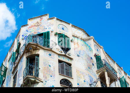 Kann Forteza Rey, von Antoni Gaudi in Palma de Mallorca, Spanien inspiriert Stockfoto
