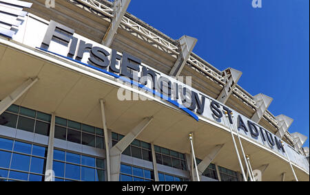 Äußere FirstEnergy Stadion, Heimstadion des Cleveland Browns, in Cleveland, Ohio, USA. Stockfoto