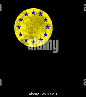 Fingerabdruck, Fingerabdrücke auf der nationalen Flagge Farben Stockfoto