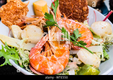 Festpreis Menü im französischen Restaurant in Frankreich Stockfoto