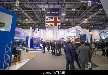 ExCel, London, UK. Defence and Security Equipment International (DSEI) Veranstaltung läuft vom 10. bis 13. September 2019, die Weltgrößte arme fair. Stockfoto