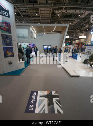 ExCel, London, UK. Defence and Security Equipment International (DSEI) Veranstaltung läuft vom 10. bis 13. September 2019, die Weltgrößte arme fair. Stockfoto